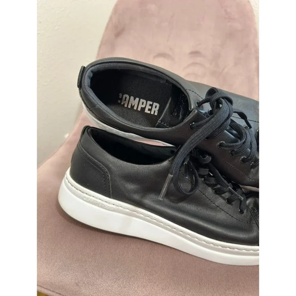Camper Runner Up Sneakers Womens SZ EU 40 US 9-9.5 Black Leather Lightweight